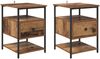 vidaXL Nachttisch 2 pcs Altholz 40 x 42 x 56 cm Holzwerkstoff 881875 Bild 2