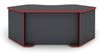 byLiving 'Thanatos' Schreibtisch in Anthrazit mit Kanten in Rot, viel Stauraum und XXL Tischplatte, 198 x 76 x 85 cm (BxHxT) Bild 3