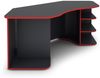 byLiving 'Thanatos' Schreibtisch in Anthrazit mit Kanten in Rot, viel Stauraum und XXL Tischplatte, 198 x 76 x 85 cm (BxHxT) Bild 1