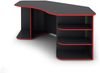 byLiving 'Thanatos' Schreibtisch in Anthrazit mit Kanten in Rot, viel Stauraum und XXL Tischplatte, 198 x 76 x 85 cm (BxHxT) Bild 2