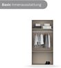Rauch Möbel Costa, Kleiderschrank für Schlafzimmer, Kinderzimmer, Babyzimmer, Garderobe, Flur, 2-türig, 2 Schubladen, Push-to-Open, Zubehör Basic, Farbe Beige/Eiche Artisan, Holz, Breite 91 cm Bild 3