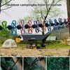 FOUORTUNATE-BEE Wandwäschetrockner Camping Wäscheleine mit Klammern, Reisewäscheleine Outdoor, Portable Wäscheleine für Camping, Balkon, Wohnmobil Reise Bild 2