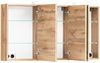 Badezimmer 3D-Spiegelschrank 120 cm breit VIDAGO-03 in Wotan Eiche Nb. mit LED Beleuchtung, B/H/T: ca. 120/64/20 cm Bild 3