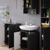 Badmöbel-Set Irma Anthrazit Hochglanz 4 Teile, mit Hochschrank und Kommode Vicco Bild 5