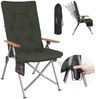 HOMECALL Campingstuhl Faltbar Hochlehner Luxus Klappstuhl mit 4,5cm Dicke Gepolstert (150kg Belastbar mit 4 Positionen Verstellbar Angelstuhl, 1 St), für Garten Balkon Wohnmobil Bild 4