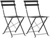 vidaXL 3-tlg. Bistro-Set Stahl Schwarz 44356 Bild 5