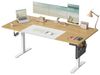 SONGMICS Höhenverstellbarer Schreibtisch elektrisch, 180 x 80 cm, stufenlos verstellbar, Memory-Funktion mit 4 Höhen, USB-C-Anschluss, natureichenfarben-mattweiß Bild 2