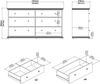 Dmora Kommode Hibaru, Wohnzimmerbuffet, Wohnzimmer-Sideboard, Moderne Küchen-Speisekammer, 163x52 h88 cm, Weiß Bild 3