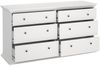 Dmora Kommode Hibaru, Wohnzimmerbuffet, Wohnzimmer-Sideboard, Moderne Küchen-Speisekammer, 163x52 h88 cm, Weiß Bild 4