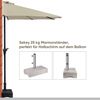 Sekey Sonnenschirm Halbrund, Terrassenschirm mit Kurbel, UV50+ Schutz, Halbrundschirm für Balkon, Taupe, Ø 270 x 230 cm Bild 4