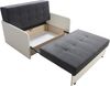 Zweiersessel YORK II mit Steppung, 2-Sitzer Schlafsofa, Jugendsofa mit Schlaffunktion, ausziehbare Couch, mit Bettkasten, inkl. Kissen, Kronos 13, 85 x 97 x 120 cm Bild 4