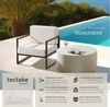 tectake Gartenstuhl Balkonstuhl, Dicke Sitzpolster, 120 kg Belastbarkeit, 74 x 78 x 85 (Terrassenstuhl Comosa für Außen in Braun/Beige, 1 St), höhenverstellbar, Stahlgestell, wasserabweisende Polyesterbezüge Bild 2