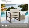 tectake Gartenstuhl Balkonstuhl, Dicke Sitzpolster, 120 kg Belastbarkeit, 74 x 78 x 85 (Terrassenstuhl Comosa für Außen in Braun/Beige, 1 St), höhenverstellbar, Stahlgestell, wasserabweisende Polyesterbezüge Bild 4