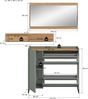 Garderobenkombination B/H/T: 192x140x32 cm in Salbei Nachbildung und Artisan Oak Nachbildung Bild 4