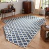 In- & Outdoor Wendeteppich Nizza Blau Creme - 80x250x0,5cm Bild 5