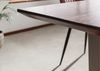 Esstisch Akazie 140x90 grau lackiert / U-Beine silber matt SWISS EDGE Bild 5