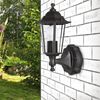 MONZANA® Wandleuchte für Außen, IP44, wetterfest, Aluminiumguss, Vintage-Laterne, E27, Außenleuchte für Wand & Gartenbeleuchtung Bild 2