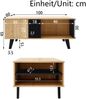 Merax 100cm Couchtisch im Design aus farbigem Holz und Schwarz, Wohnzimmertisch mit Schubladen-Beistelltisch, vielseitiger Aufbewahrung Bild 4