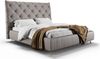 KAWOLA Bett ANNY Polsterbett Leder grau 160x200cm Bild 3