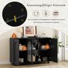Sideboard aus MDF mit Glastür & Push-to-Open, Schwarz Bild 3