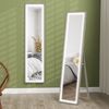 HOMCOM Standspiegel Ganzkörperspiegel 40 x 160 cm mit LED-Lichte, 3 Lichtfarben (Bodenspiegel, 1-St, Wandspiegel mit Touch-Steuerung), für Schlafzimmer, Wohnzimmer, Grau Bild 2