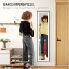 HOMCOM Standspiegel Ganzkörperspiegel 40 x 160 cm mit LED-Lichte, 3 Lichtfarben (Bodenspiegel, 1-St, Wandspiegel mit Touch-Steuerung), für Schlafzimmer, Wohnzimmer, Grau Bild 4