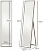 HOMCOM Standspiegel Ganzkörperspiegel 40 x 160 cm mit LED-Lichte, 3 Lichtfarben (Bodenspiegel, 1-St, Wandspiegel mit Touch-Steuerung), für Schlafzimmer, Wohnzimmer, Grau Bild 3