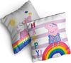 Peppa Wutz Pig Kissen Happy 40x40 cm Kuschelkissen Dekokissen Auto-Kuschel-Kissen Zierkissen Schmusekissen Kopfkissen Rosa Smile Sunny Mama Wutz Papa Wutz George Wutz Doktor Elefant Frau Mümmel Bild 4