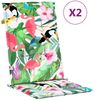 vidaXL Gartenstuhlauflagen für Hochlehner 2 Stk. Mehrfarbig 120x50x3cm 361259 Bild 2