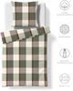 Fleuresse Lech Edelflanell Bettwäsche 155x220 Karo grün braun beige 604578-05 Bild 3