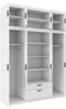 Kleiderschrank Elena 4D (Farbe: Weiß, mit Schrankaufsatz) Bild 3