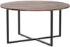 Runder Couchtisch Schwarz Metall-Holz Design 88x44.5 cm Bild 5