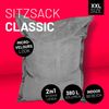 Lumaland 'Luxury' XXL-Sitzsack, Indoor & Outdoor, Grau, Microvelours, 380 l Bild 2