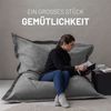 Lumaland 'Luxury' XXL-Sitzsack, Indoor & Outdoor, Grau, Microvelours, 380 l Bild 5