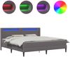 vidaXL Bettgestell mit Matratze Grau 180 x 200 cm Kunstleder 3414918 Bild 3
