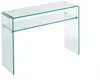 Vente-unique - STILEOS Konsole Glas Transparent - B 35 cm x H 75 cm x L 110 cm Bild 3