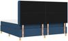 vidaXL Boxspringbett mit Matratze mit Kopfteil Blau 200 x 200 cm Stoff 3341923 Bild 4