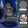 Symino Gaming Stuhl Vintage-PU-Leder Rennstuhl-Design Grau Bild 4