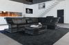 Couch Bianchi L Form in Leder - Echtleder - schwarz - Rechts Bild 2