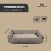 ROHRSCHNEIDER Hundebett - Cord, Hundekorb, Tierbett, Wendekissen, Bezug waschbar, rutschfest Taupe 15x70x49cm Bild 3