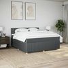 vidaXL Boxspringbett mit Matratze Dunkelgrau 180x200 cm Stoff 3287550 Bild 3