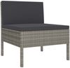 vidaXL 12-tlg. Garten-Lounge-Set mit Auflagen Poly Rattan Grau 3094610 Bild 4