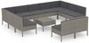 vidaXL 12-tlg. Garten-Lounge-Set mit Auflagen Poly Rattan Grau 3094610 Bild 2
