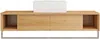 Vente-unique - KUPANG Waschbeckenmöbel Holz, Platte Beige - B 50 cm x H 32 cm x L 120 cm Bild 2