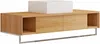 Vente-unique - KUPANG Waschbeckenmöbel Holz, Platte Beige - B 50 cm x H 32 cm x L 120 cm Bild 3