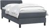vidaXL Boxspringbett mit Matratze Dunkelgrau 90x220 cm Samt 3317722 Bild 3