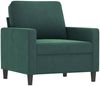 vidaXL 4-tlg. Sofagarnitur mit Kissen Dunkelgrün Samt 3201488 Bild 3