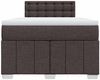 vidaXL Boxspringbett mit Matratze Dunkelbraun 120x200 cm Stoff 3287052 Bild 4