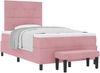 vidaXL Boxspringbett mit Kopfteil Rosa 190 x 120 cm Samt 3344503 Bild 2