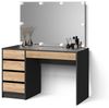 Livinity® Schminktisch Imola, Anthrazit/Goldkraft Eiche, 120 cm mit LED Beleuchtung (1-St) Bild 4